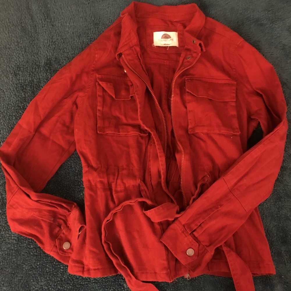 Dark red jacket